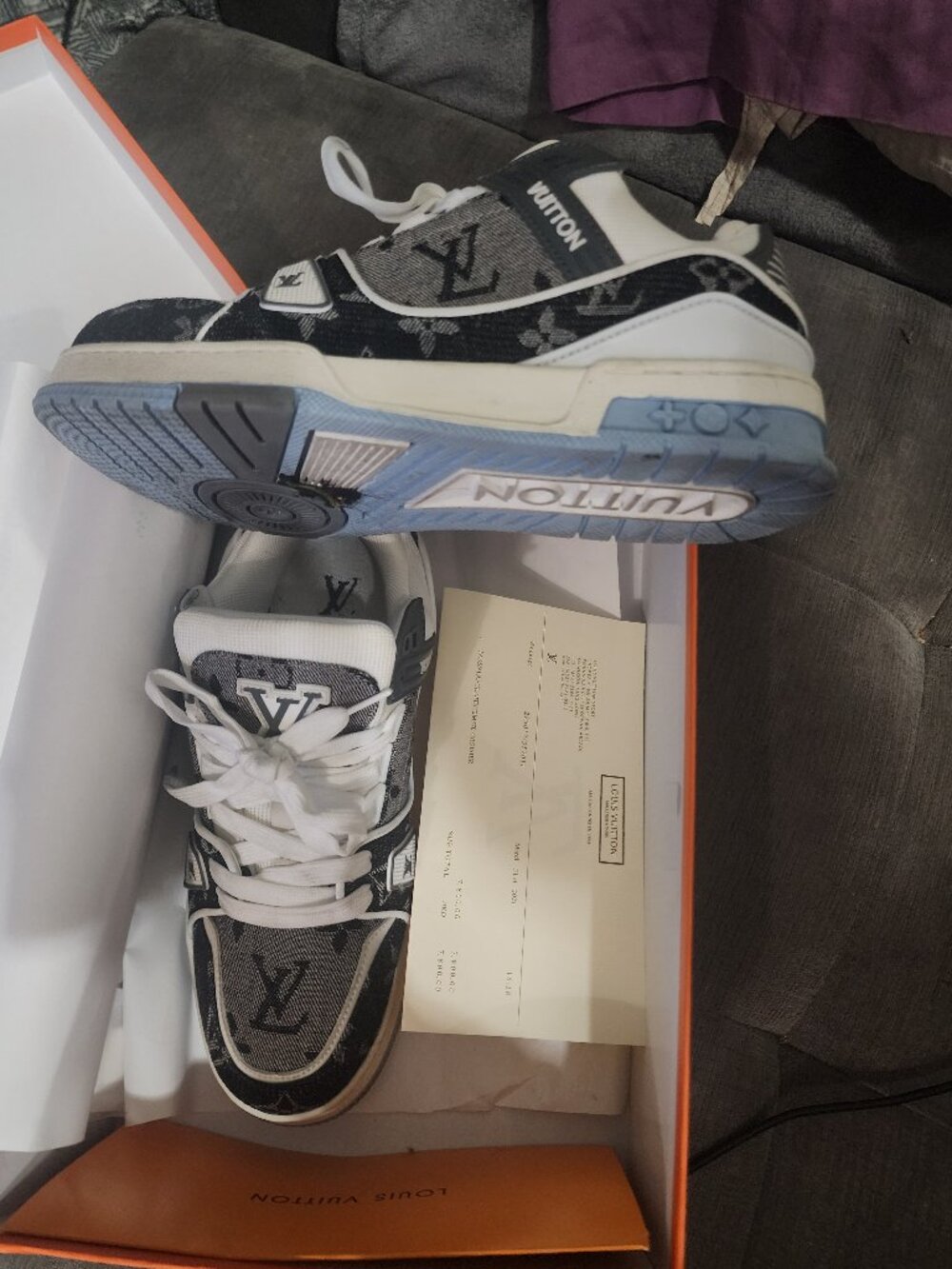 Louis Vuitton Monogram Denim Light Blue Sneakers